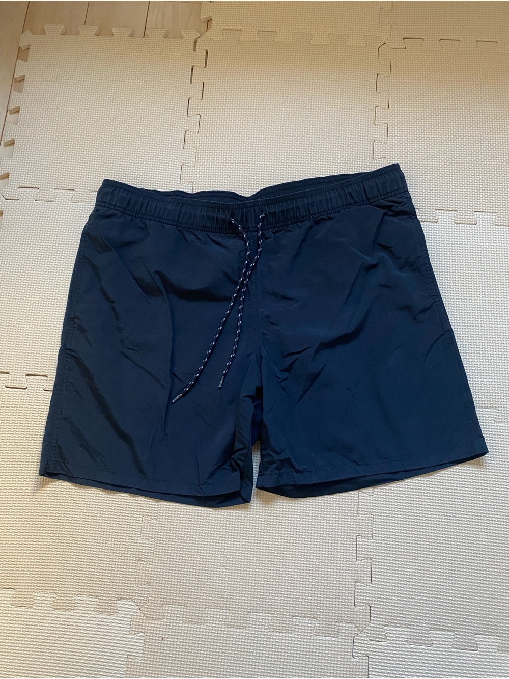 Goodfellow Co Mens Black Swim Trunks Shorts Size Large L Mesh Lining Quick Dry